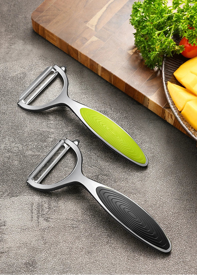 1 Descascador de Legumes em Aço Inoxidável, Descascador de Batatas, Ralador de Cenoura Multifuncional, Utensílios de Cozinha para Frutas, Acessórios de Cozinha Pelador