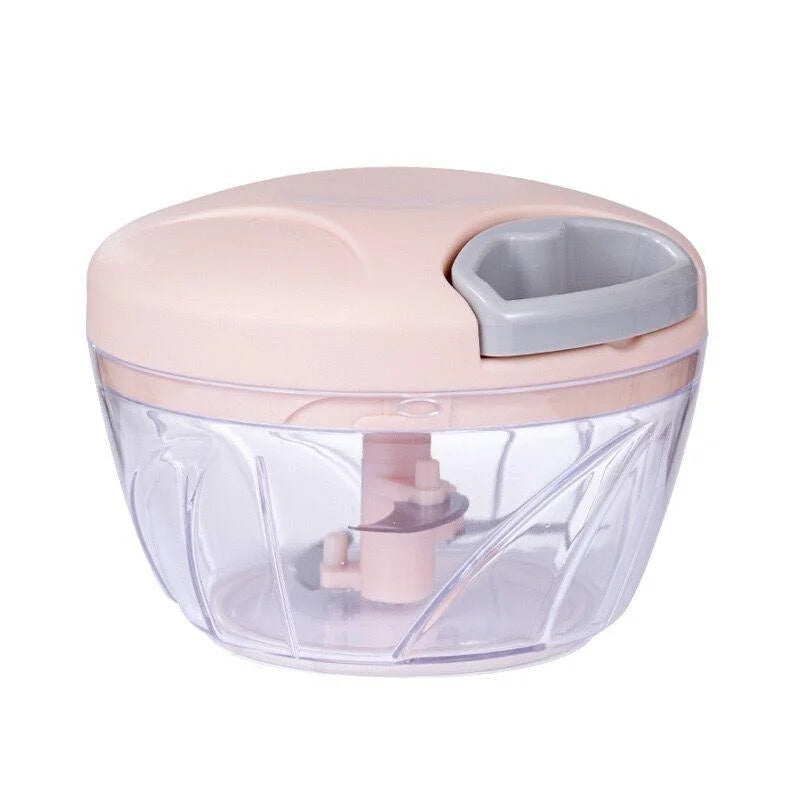 Moedor de carne manual de 500/900 ml, picador de alho, espremedor de alho giratório, triturador de alho, cortador de cebola e legumes, acessórios de cozinha.