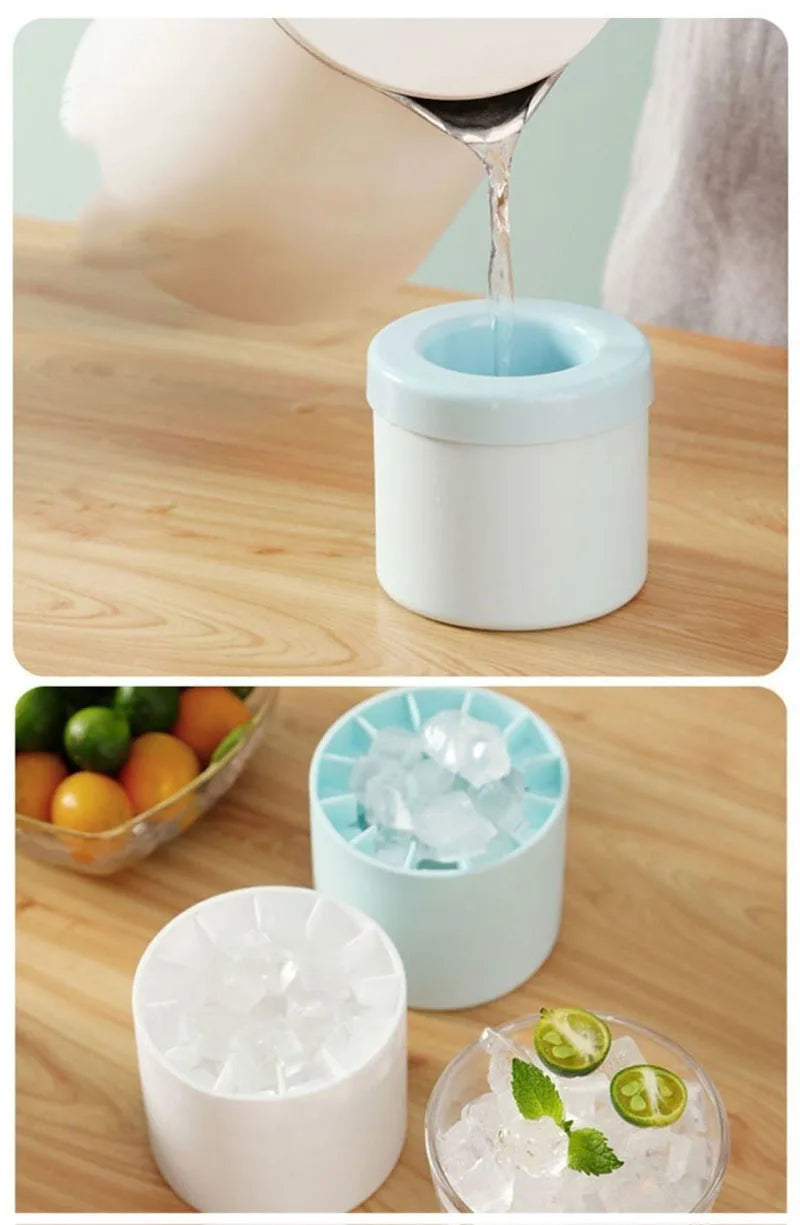 Forma de Gelo de Silicone Redonda para Gelo Caseiro de Verão, Ideal para Geladeira, Congelamento de Gelo e Uso Criativo em Bares
