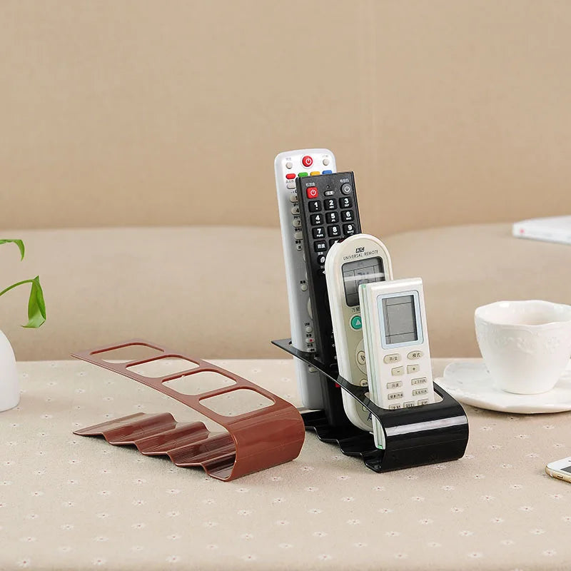 Organizador de Controle Remoto com Compartimentos, Suporte de Mesa Criativo em Plástico, Organizador de Mesa Multiuso